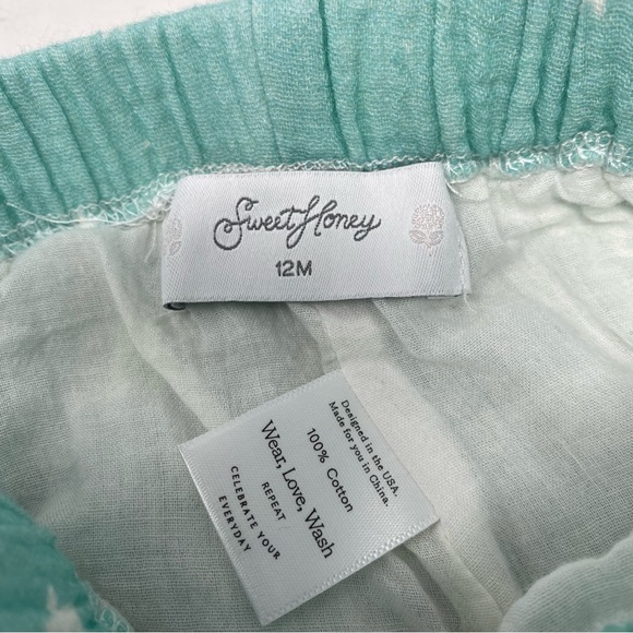 Sweet Honey and Wildflowers Shorties Mint green lavender pink ruffles 12 months - Picture 7 of 8